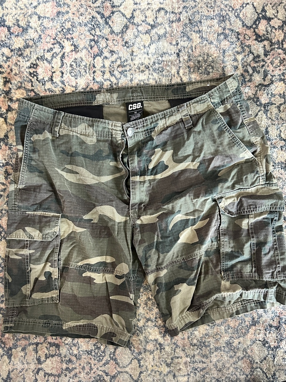 CSG Men's Green Camo Cargo Shorts